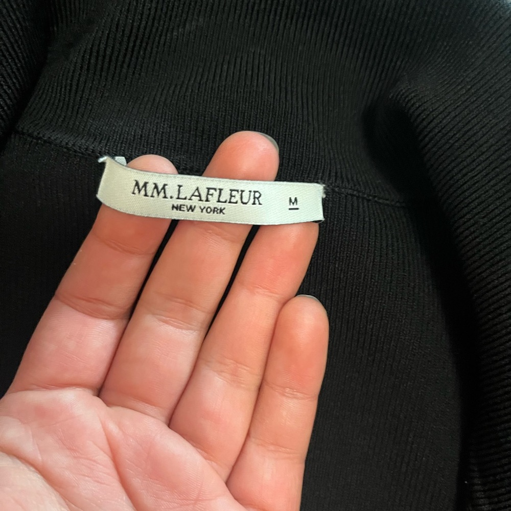 MM Lafleur The Merritt Wrap Jardigan blazer black size medium - Picture 7 of 13